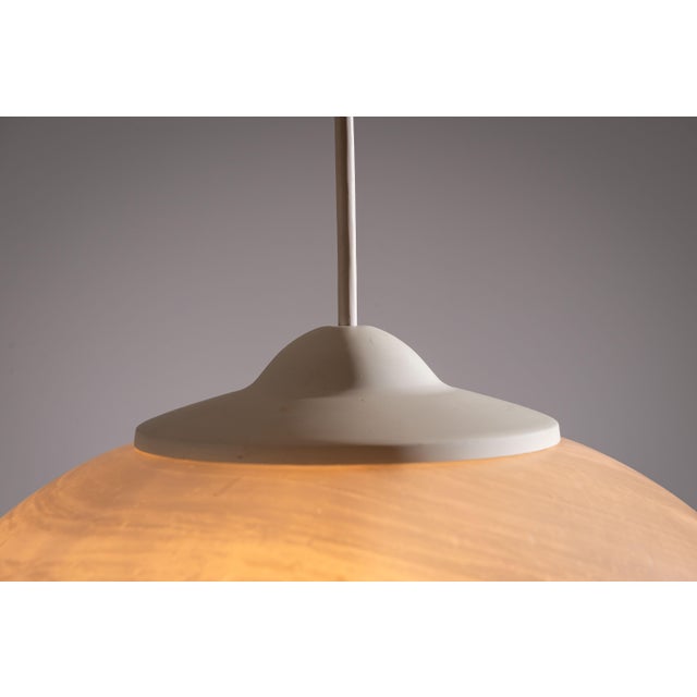 Glass Vintage Globe Pendant Lamp with Bubble Glass Shade from Peill & Putzler, 1970s For Sale - Image 7 of 11