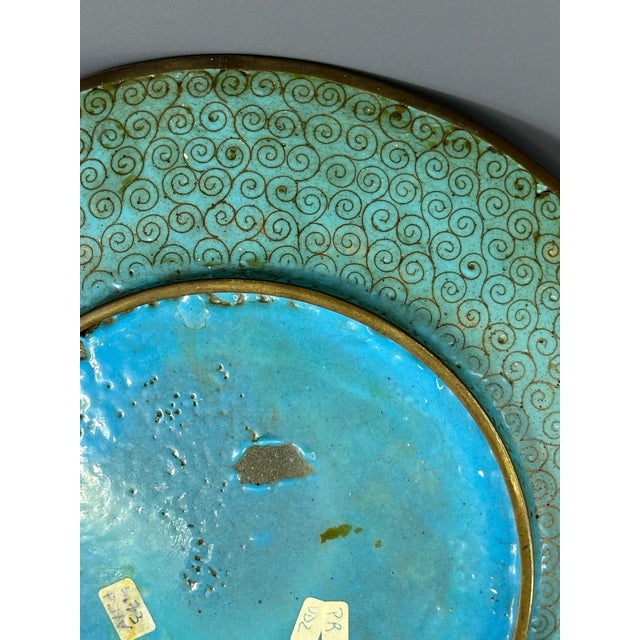 Japanese Meiji Bronze Cloisonné Charger, 1890s For Sale - Image 9 of 11