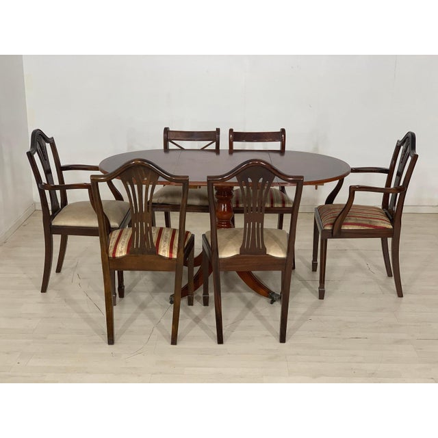 Brown Vintage English Dining Table For Sale - Image 8 of 9