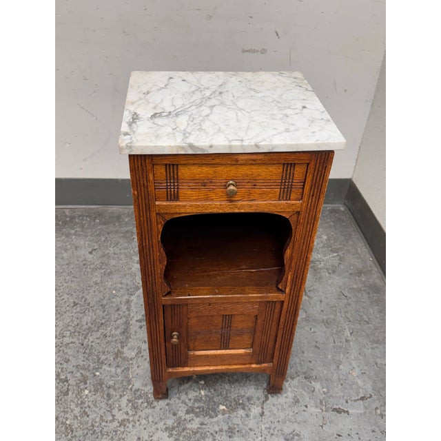 Art Deco French Art Deco Oak Side Table, Antique For Sale - Image 3 of 12