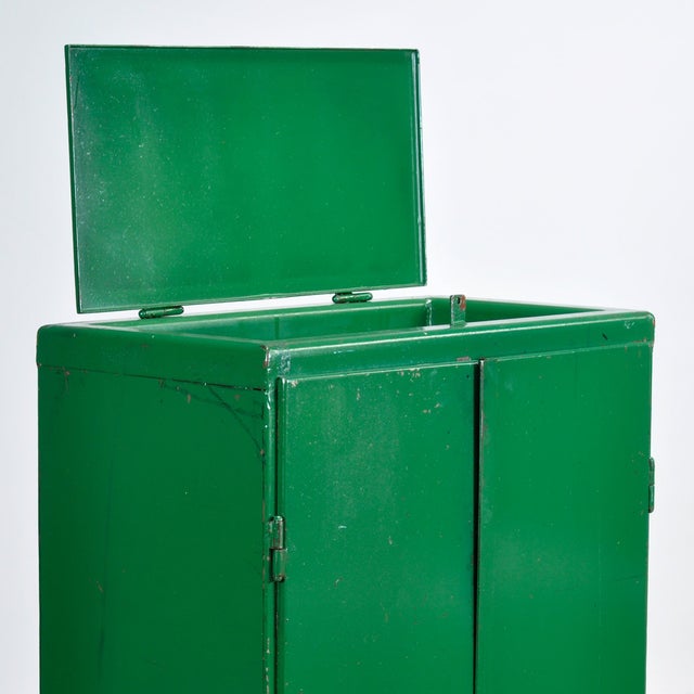 Industrial Iron Green Cabinet, 1970s For Sale - Image 10 of 16