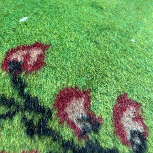 Vintage Handmade Rug Cushion Cover For Sale - Image 9 of 11