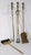 Mid 20th Century Colonial Revival Brass Fireplace 5 Pc. Tool Set For Sale In New York - Image 6 of 7