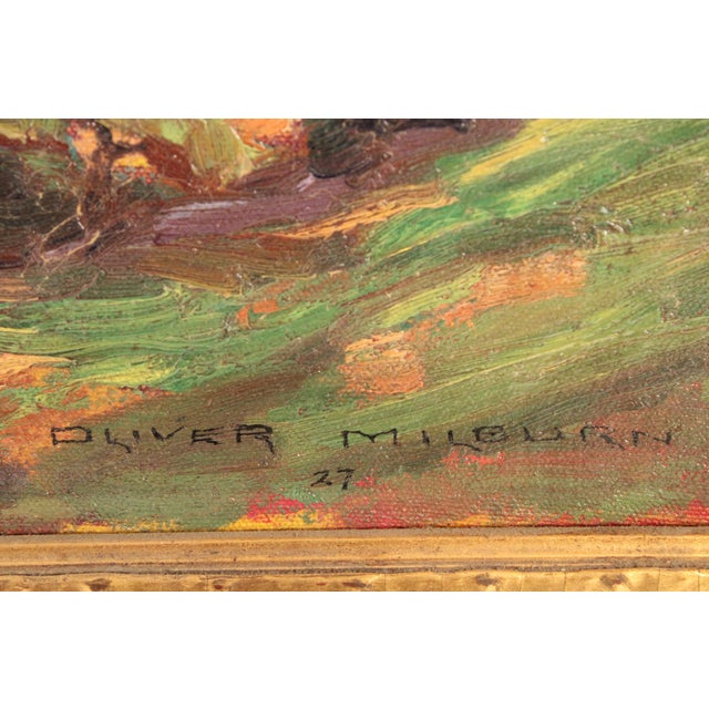 Impressionist California Landscape Painting by Oliver Milburn (1883-1932) For Sale - Image 12 of 12