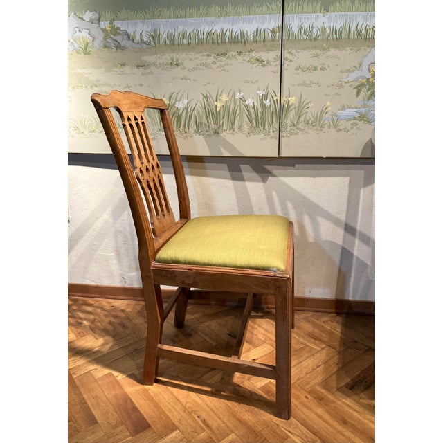 18th-Century Neoclassical Italian Pierced-Back Walnut Chairs, Tuscan Provenance, Set of 4 For Sale - Image 4 of 13