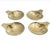1950s Hollywood Regency 14 Kt. Gold Plated Florentine Footed Metal Salt Cellars- Set of 4 For Sale In Atlanta - Image 6 of 6