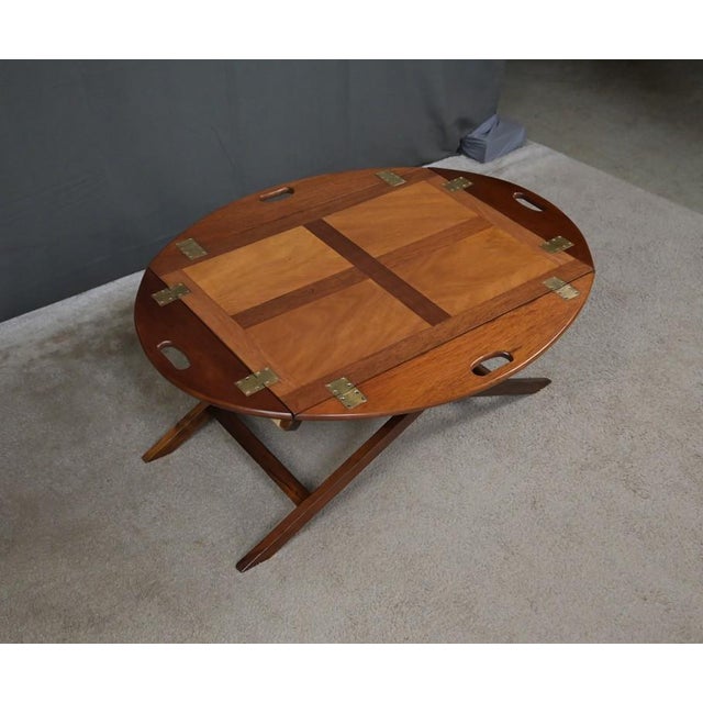 Mahogany Folding Butler Table, 1940 For Sale - Image 9 of 18