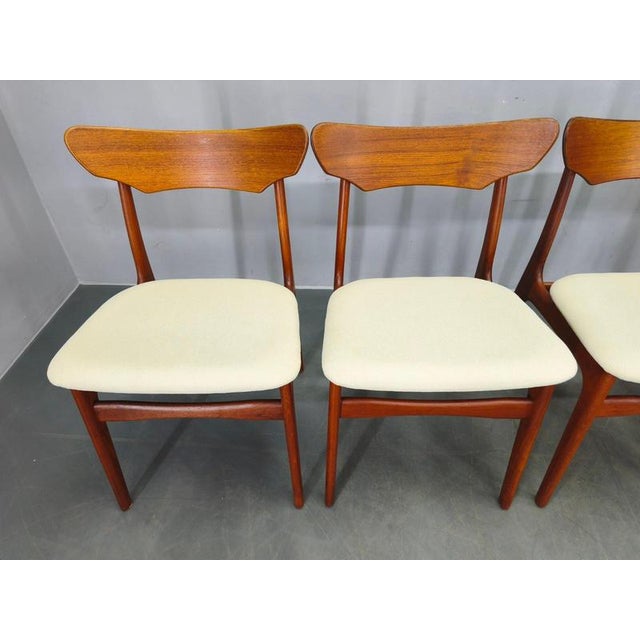 Vintage Danish Teak Dining Chairs by Schionning & Elgaard, 1960s, Set of 4 For Sale - Image 6 of 15