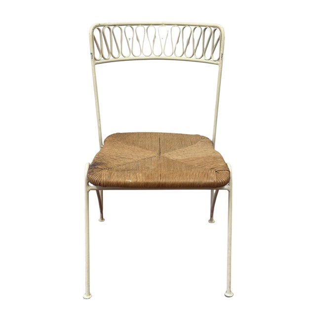 Metal 1950s Maurizio Tempestini for Salterini “Ribbon Back” Dining Chairs in Vintage Butter Yellow Finish, Unmarked - Set of Eight For Sale - Image 7 of 11