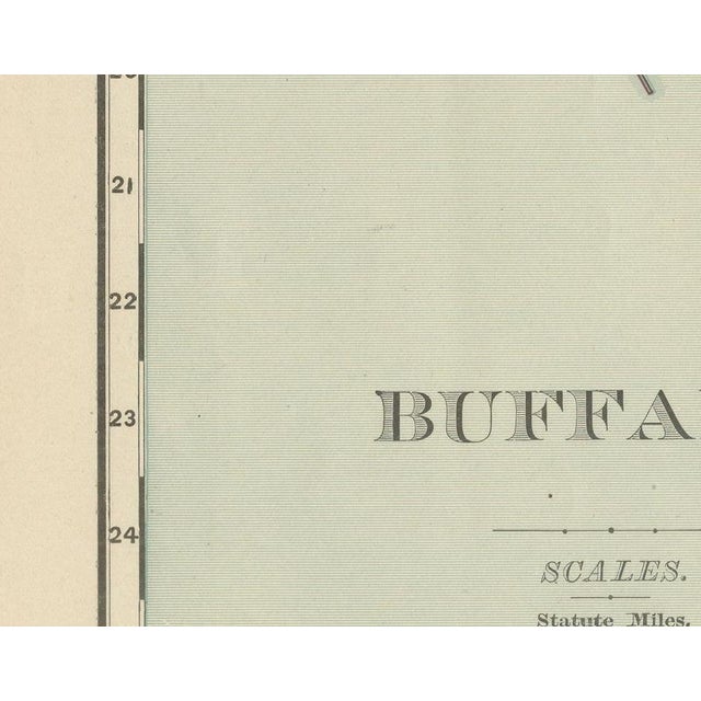 Antique Map of Buffalo, New York on Lake Erie by Ran McNally, 1899 For Sale - Image 3 of 12