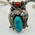 1950s Vintage Southwestern Navajo Turquoise, Coral & Sterling Cuff Bracelet For Sale - Image 11 of 11