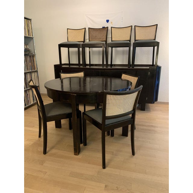 Bauhaus Art Deco Dining Room by Bruno Paul and Hans Hartl for Hellerau, 1920s, Set of 10 For Sale - Image 12 of 18