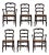 Antique Carved Wood French Country Rush Seat Dining Chairs, S/6 For Sale