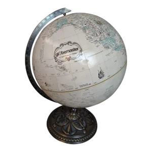 Vintage Globe Master Globe With Brass Base