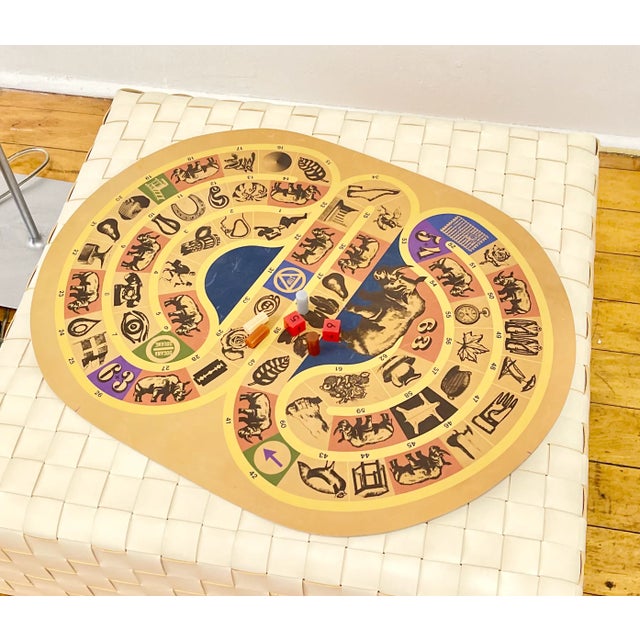 Vintage Italian Table Game for Alitalia Airlines With Leather Board and Lucite Dice and Posts 1970s For Sale - Image 9 of 9