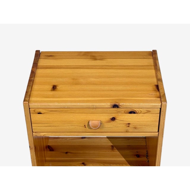 Swedish Modern, Nightstands, Pine, Leather, Sweden, 1970s For Sale - Image 10 of 13