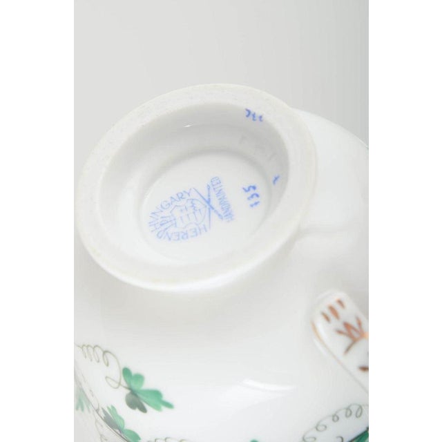 Vintage Porcelain Demitasse Cups with Saucers by Herend, Hungary, Set of 6 For Sale - Image 4 of 5