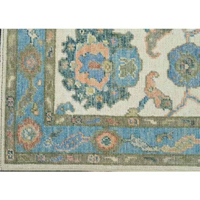 Turkish Oushak Runner Rug 2'4" x 6' #17070 For Sale In Houston - Image 6 of 8