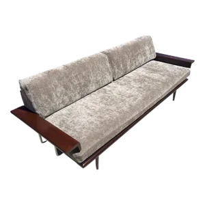 Vintage Mid Century Modern Mel Bogart Sofa Walnut 1960s