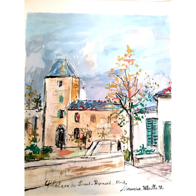Inspired Village of Montmartre - Pochoir 1950 For Sale