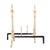 Late 18th Century Philadelphia Federal Bell Metal Andirons With Paired Fire Tools, C. 1790 For Sale - Image 5 of 13