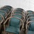 Late 20th Century Modern Set of 15 MTS Dining or Waiting Room Chairs Gray Frames & Blue Vinyl For Sale - Image 10 of 18