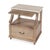 2020s Mabel 24 in. W Rectangular Marble and Wood 1 Drawer Nightstand with Top Open Shelf, Sandalwood Beige For Sale - Image 5 of 11