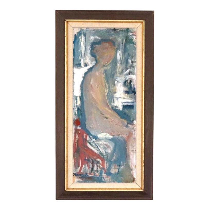 Bengt Hamrén, Sitting Model, 1960s, Oil on Canvas, Framed | Chairish