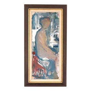 Bengt Hamrén, Sitting Model, 1960s, Oil on Canvas, Framed For Sale