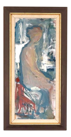Bengt Hamrén, Sitting Model, 1960s, Oil on Canvas, Framed