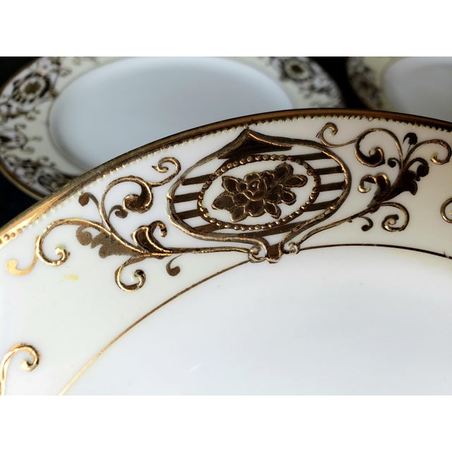 Art Nouveau Vintage Noritake Salad Plates- Set of 4 For Sale - Image 3 of 9