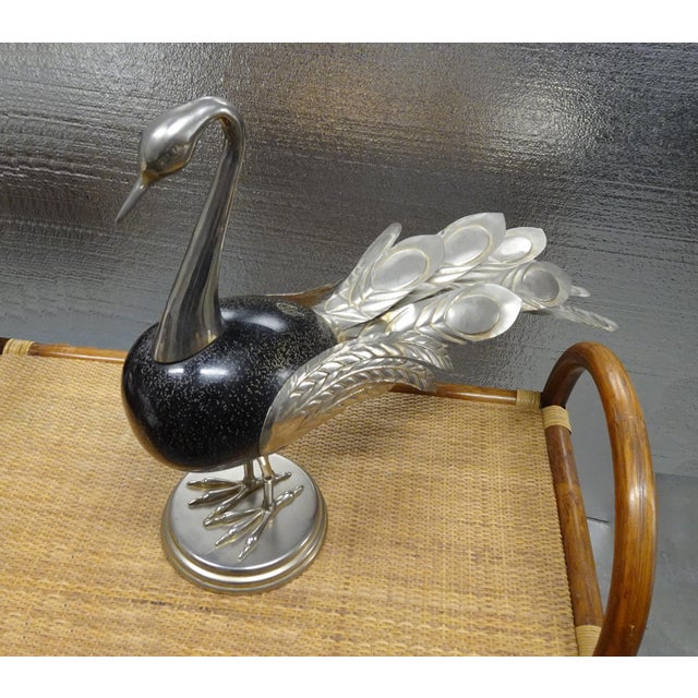 Antonio Pavia Vintage Antonio Pavia 1970s Italian Silver Plated Bird Sculpture Figurine Italy For Sale - Image 4 of 14