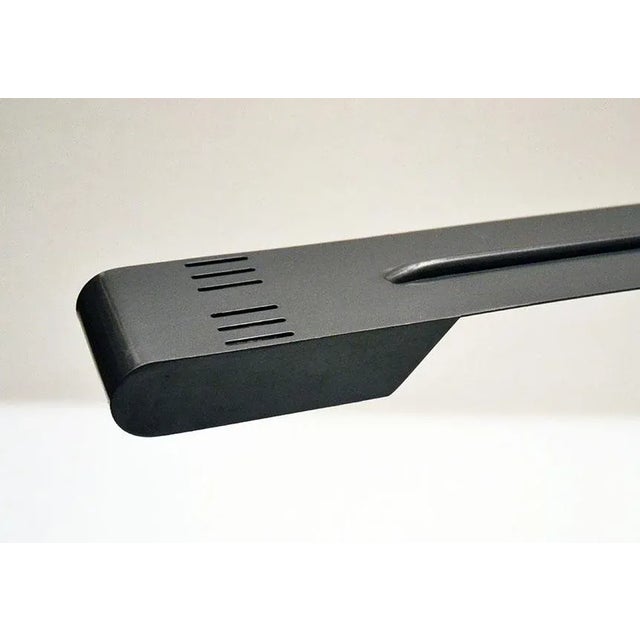 Lacquered & Curved Metal Italian Table Lamp, 1970s For Sale - Image 6 of 11