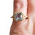 18k Gold Blue Topaz Diamond Ring Vintage For Sale - Image 4 of 10