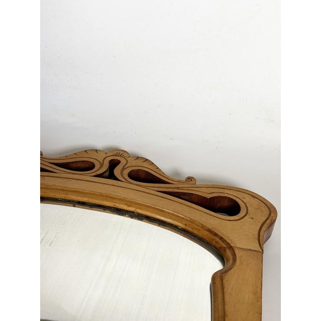 Vintage Beige Wooden Table Mirror, France, 1920s For Sale - Image 13 of 18