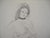 Modern Marie Laurencin, Girl in Dress, Original Pencil Drawing For Sale - Image 3 of 6