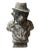 2000 - 2009 Vintage Anthropomorphic Cast Iron Dog Bust in Fedora and Overcoat For Sale - Image 5 of 12