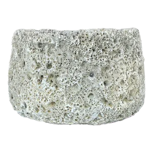 Vintage Boho Cast Cement Crater Planter