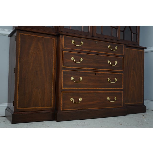 Henkel Harris Model 2365 Mahogany London Breakfront For Sale - Image 12 of 18