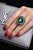 Bochic “Capri” Vintage Multi Fancy Sapphire and Blue Topaz Cocktail Ring — 18K G For Sale - Image 4 of 8