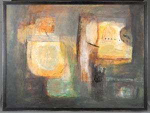 Rigoberto Mena, Large Rigoberto Mena Contemporary Cuban Abstract Expressionist Oil Painting, 2004