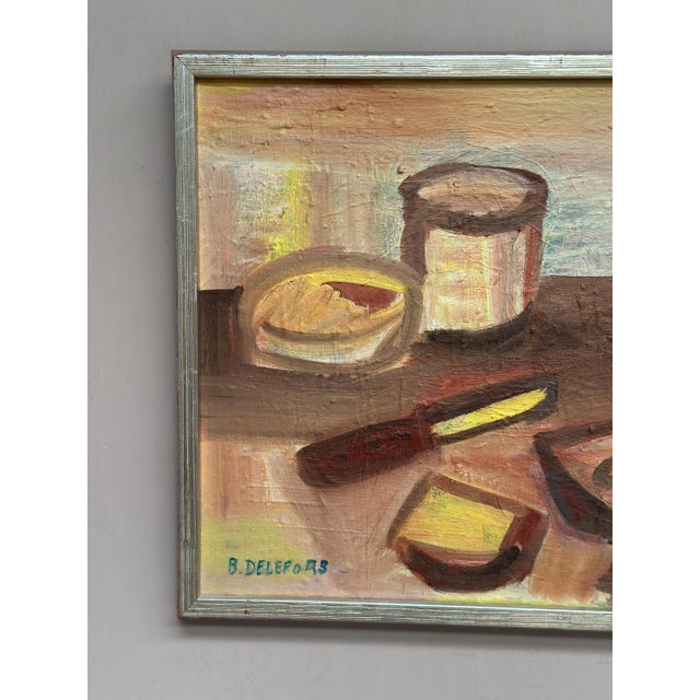 Bengt Delefors, Breakfast, 1950s, Oil on Canvas, Framed For Sale - Image 14 of 18