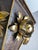Metal Brass Floral Ceiling Lamp in the style of Hans Kögl, Germany, 1970s For Sale - Image 7 of 10