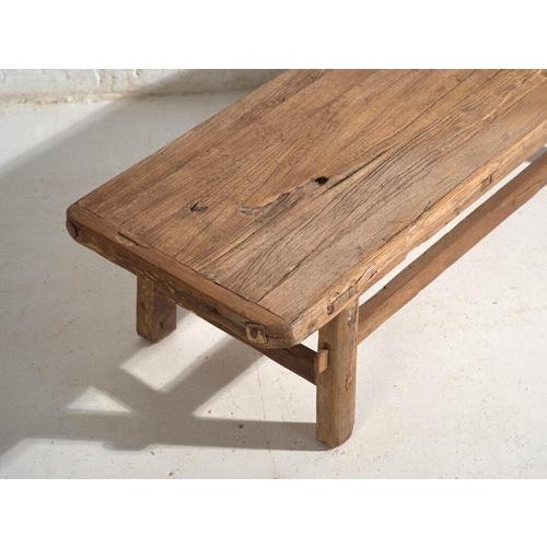 Antique Chinese Qing Dynasty Kang Table in Pine For Sale - Image 4 of 10
