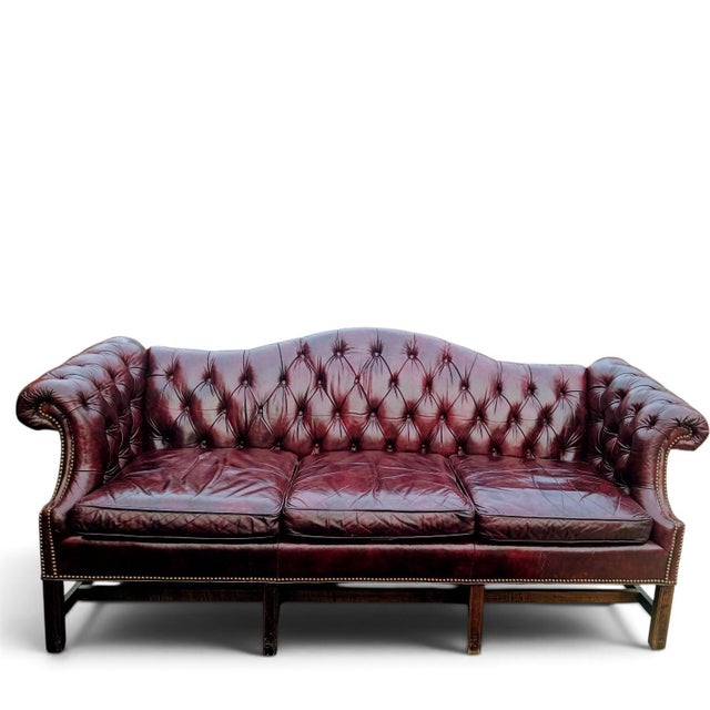 1990s 1990s Chesterfield Leather Sofa by Brandon Furniture of North Carolina For Sale - Image 5 of 5