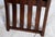 Brown Set of 4 Oak Arched Dining Chairs With Blue Velvet Upholstered Seats For Sale - Image 8 of 16