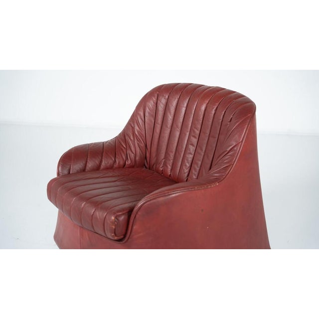 Cyprea Armchair in Leather attributed to Afra and Tobia Scarpa for Cassina, 1970s For Sale - Image 11 of 14