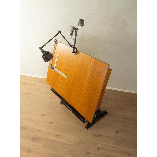 Brown Vintage Drafting Table from Kuhlmann & Nestler, 1950s For Sale - Image 8 of 18
