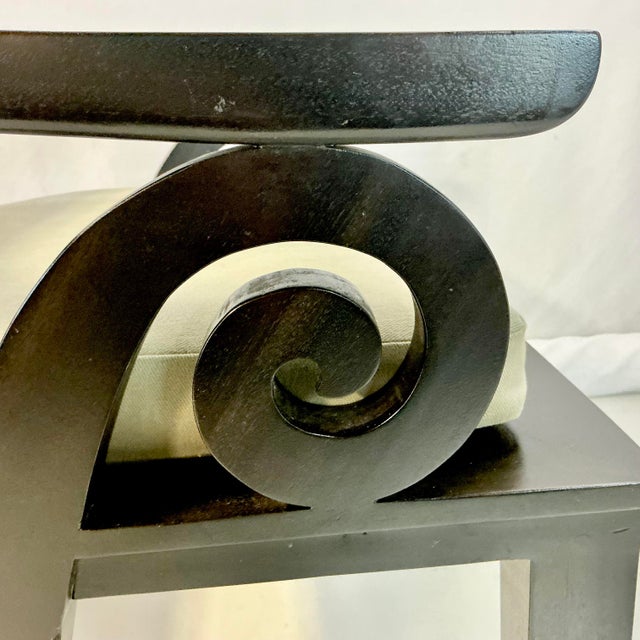 1980s Vintage Chinoiserie Asian Modern Curled Arms Spoon Side Chairs - A Pair, After Stanley Jay Friedman For Sale - Image 18 of 18