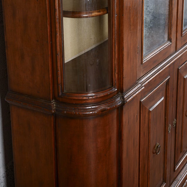 Walnut Display Cabinet Bookcase, 1990s For Sale - Image 3 of 18